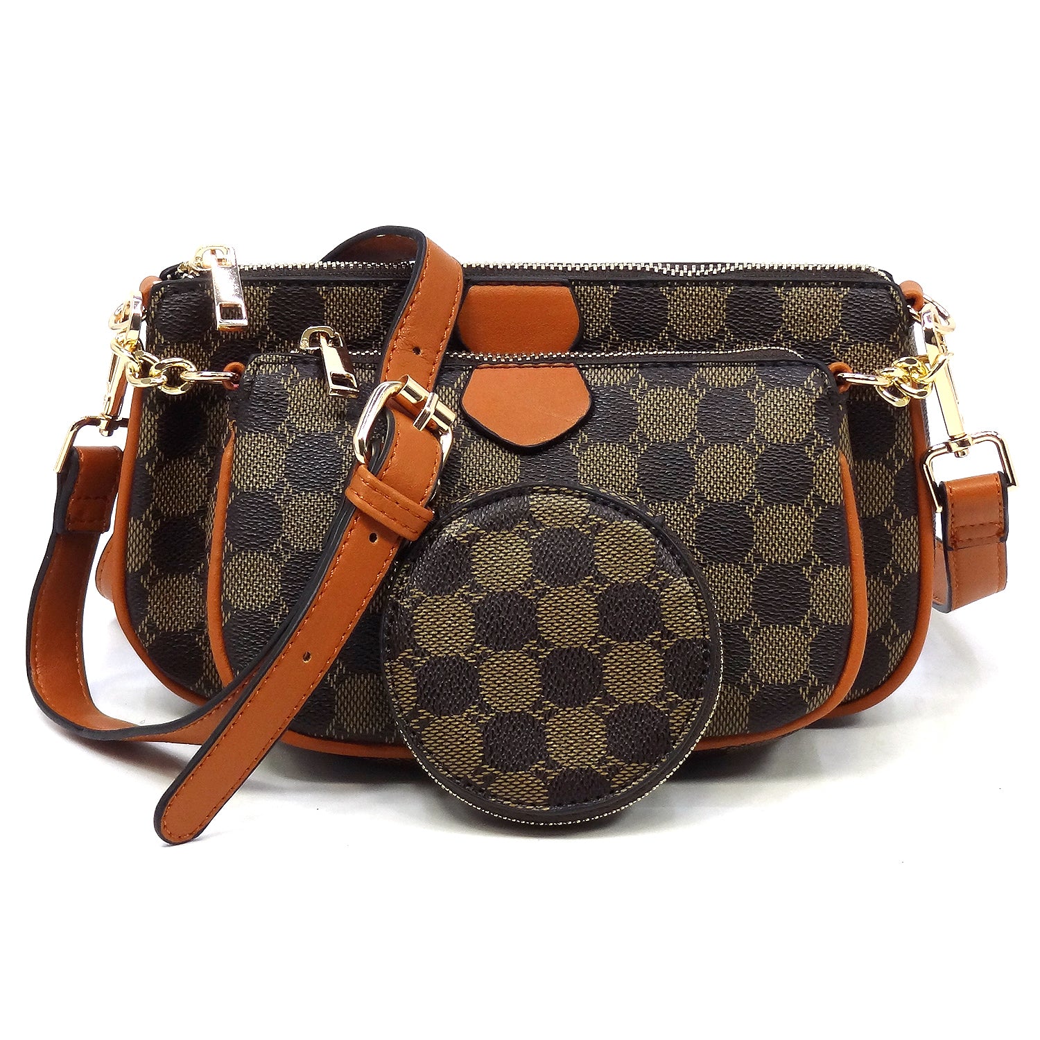 Monogram 3-IN-1 Crossbody FASHION WORLD